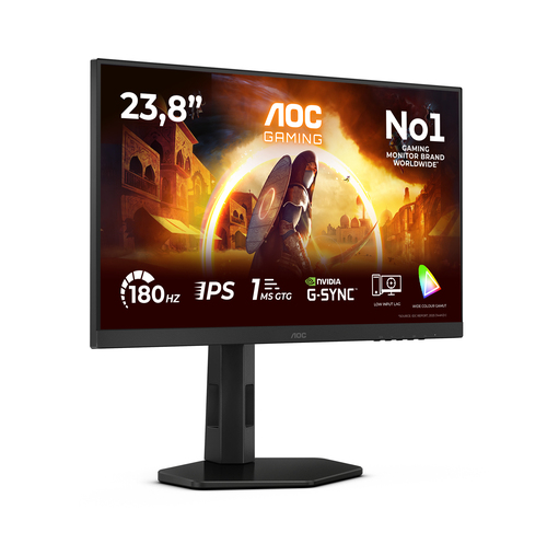 AOC MONITOR 23.8IN FHD IPS FLAT 1920X1080 180HZ 2XHDMI(DAMAGE BOX)