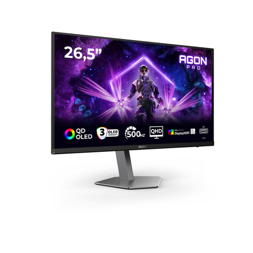 AOC AGON PRO AG276QKD2. Display diagonal: 67.3 cm (26.5"), Display resolution: 2560 x 1440 pixels, HD type: Quad HD, Displ