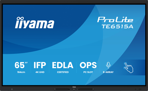 iiyama ProLite TE6515A-B2AG 1638,30 mm 4K UHD LCD Collaboration Display - ARM Cortex A72 + A53 - 8 GB - DeepContrast-IR+ -