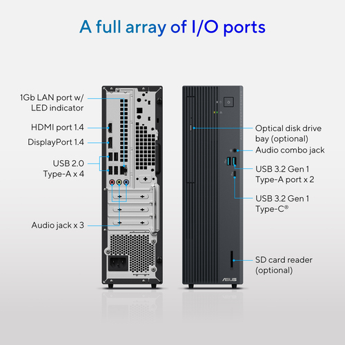 ASUS ExpertCenter P500 SFF P500SV-05210H009X. Processor family: Intel Core 5, Processor model: 210H. Internal memory: 16 G