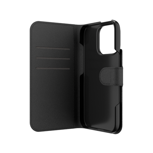 ifrogz Defence Tasche (Folie) Apple iPhone 16 Pro Smartphone - Schwarz - PU-Leder, Plastik, Polycarbonat Körper