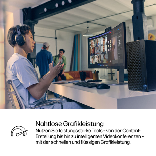 Desktop-KI-Computer HP EliteDesk 8 G1i - Intel Core Ultra 7 265 - 32 GB - 1 TB SSD - Tower - Schwarz - Intel Q870 Chip - W