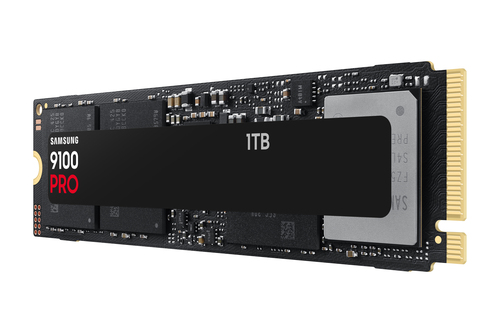 Samsung 9100 PRO PCIe® 5.0 NVMe™ M.2 SSD - 1 TB. SSD capacity: 1 TB, SSD form factor: M.2, Read speed: 14700 MB/s, Write s