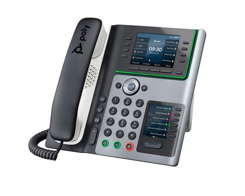 HP Poly Edge E450 IP Phone and PoE-enabled. Product type: IP Phone, Product colour: Black, Handset type: Wired handset. Li