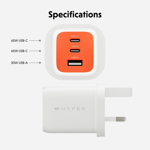 Hyper HyperJuice 65 W Wechselstromadapter - 65 W