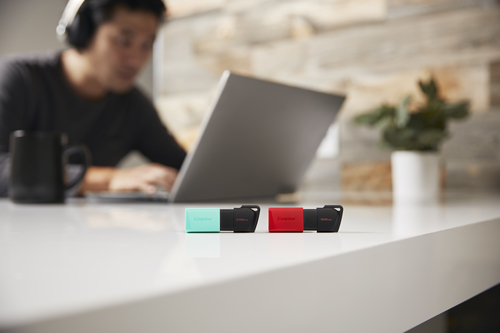 Lecteur flash Kingston DataTraveler Exodia M DTXM - 128 Go - USB 3.2 (Gen 1) - Rouge, Noir - 1 Paquet