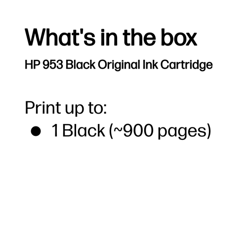 HP 953 Original Inkjet Ink Cartridge - Black Pack - 1000 Pages