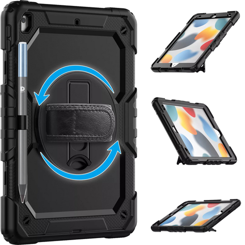 DEQSTER Robust Hülle für Apple iPad (10. Generation) Tablet - Schwarz - 27,7 cm (10,9 Zoll) Maximale unterstützte Bildschi