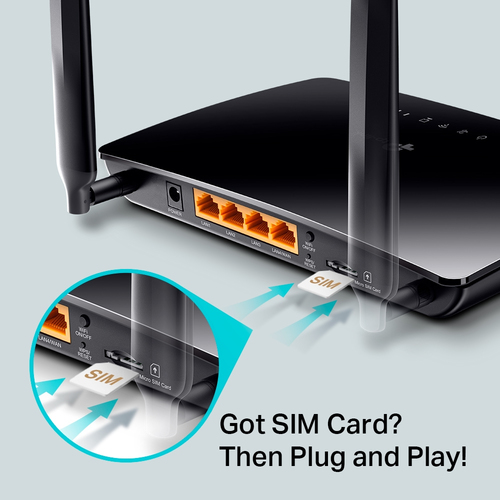 TP-Link Archer MR200 Wi-Fi 4 IEEE 802.11n Mobilfunk Modem/Wireless Router - 4G - LTE 800 - LTE - 2,40 GHz ISM-Band - 5 GHz