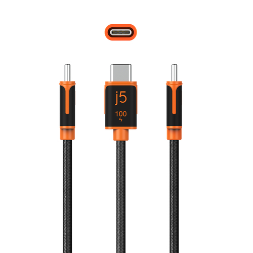 j5create JUCX25L18-N 1,80 m USB-C Datentransferkabel - 1 / Pack - Cable for Tablet, Smartphone, Notebook, Desktop-Computer