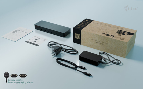 i-tec 11 Anschluss(e) Thunderbolt 4, USB-Typ C Docking Station für Monitor, Notebook, Mikrofon, Tablet-PC, Desktop-PC - La