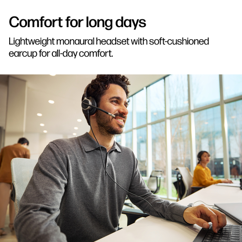 Poly Mission 600 625 Com fios Headset, Na orelha Estéreo Fone de ouvido - Preto - Microsoft Teams Certification - Binaural