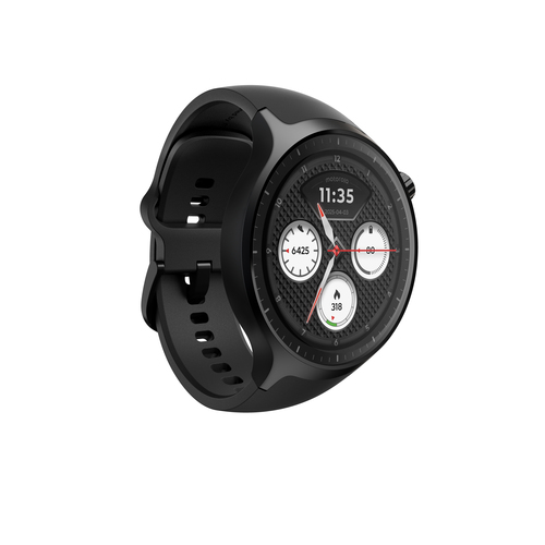 Motorola Mobility moto watch Smart Watch - Round Case Shape - Matte Black Body Color - Aluminium Case Material - Wireless 