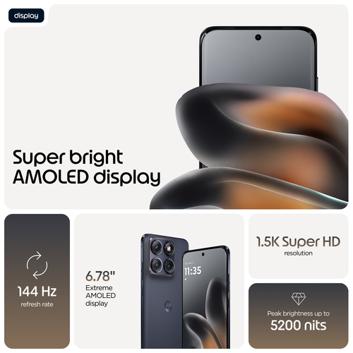 Motorola Mobility edge 70 fusion 256 GB Smartphone - 17,2 cm (6,8 Zoll) Super HD 2772 x 1272 - Octa-Core (Cortex A720Singl