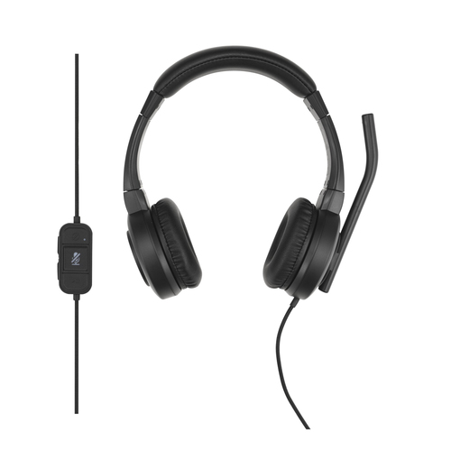 Kensington H1000 Kabel Auf den Ohren, Kopfbügel Stereo Headset - Schwarz - Binaural - Geschlossen - 20 Hz bis 20 kHz Frequ