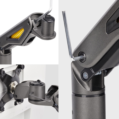 StarTech.com Mounting Arm for Monitor, Display - Black - Landscape/Portrait - TAA Compliant - Height Adjustable - 1 Displa