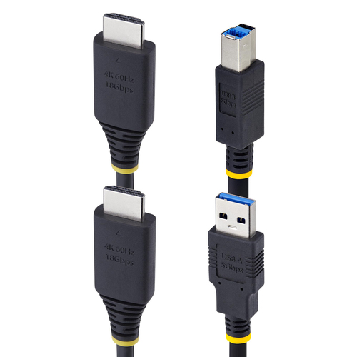 StarTech.com 6ft (1.8m) HDMI and USB 5Gbps KVM Cable, Up to 4K 60Hz, HDMI 2.0 and USB Combo Cable for KVM Switch - KVM cab