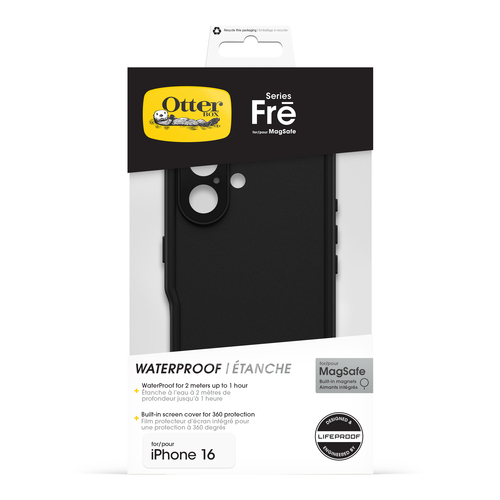 LifeProof FRĒ Estojo para Apple Smartphone - Preto - À prova de água, Resistente a quedas - Policarbonato, Elastômero Term
