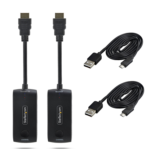 StarTech.com Wireless HDMI Extender for Meeting Rooms and Huddle Spaces, 4K 60Hz, 65ft Range, USB Powered, Plug-and-Play T