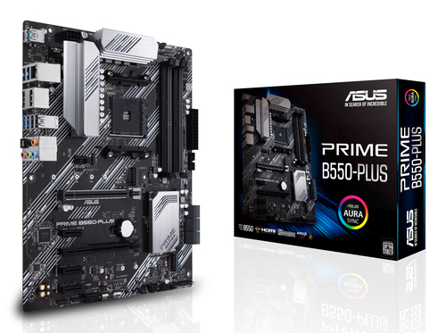 Carte Mère Asus Prime B550-PLUS - AMD B550 Chipset - Socket AM4 - ATX - 128 Go DDR4 SDRAM RAM maximale - DIMM, UDIMM - 4 x