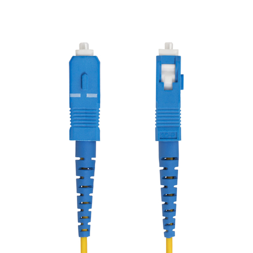 StarTech.com 5m (16.4ft) LC to SC (UPC) OS2 Single Mode Simplex Fiber Optic Cable, 9/125, 40G/100G, Low Insertion Loss, LS