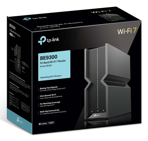 Routeur sans fil TP-Link Archer BE9300 - Wi-Fi 7 - Triples Bandes - 2,40 GHz Bande ISM - 5 GHz Bande UNII - 4 x Port résea