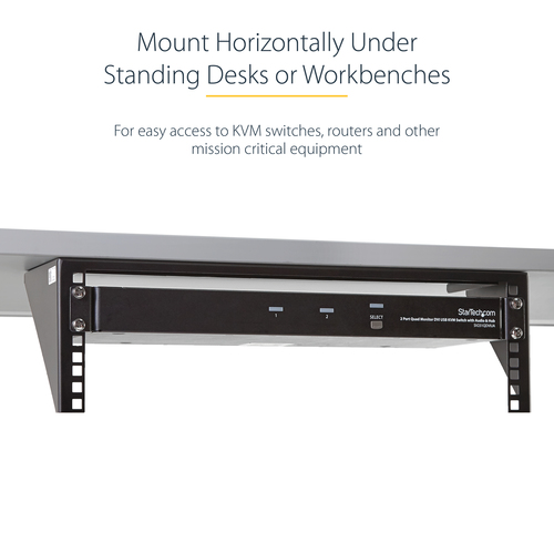 StarTech.com 3U 19" Wall Mount Vertical Rack Bracket, Patch Panel Wall Mount Bracket for AV/IT Equipment, 3U Rack for Cabi