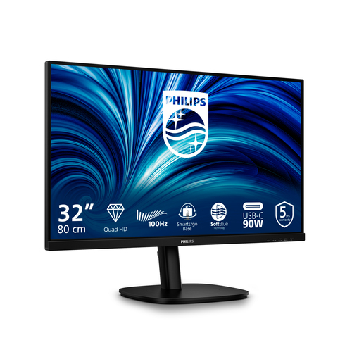 Philips 32B2U3601/00. Display diagonal: 80 cm (31.5"), Display resolution: 2560 x 1440 pixels, HD type: Quad HD, Display t