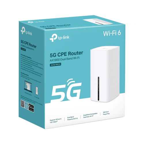 Modem/Routeur sans fil TP-Link Archer NX210 - Wi-Fi 6 - IEEE 802.11 a/b/g/n/ac/ax - 1 SIM - cellulaire, Ethernet - 5G - LT