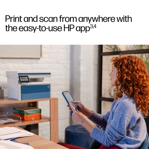 HP LaserJet Pro 4113fdn Wired Laser Multifunction Printer - Monochrome - White, Blue - Copier/Printer/Scanner - Automatic 