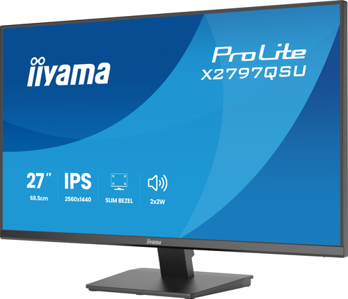 iiyama ProLite X2797QSU-B1. Display diagonal: 68.6 cm (27"), Display resolution: 2560 x 1440 pixels, HD type: Quad HD, Dis