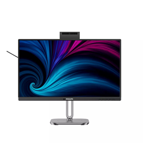 Monitor LED Philips 24B2U4301H 609,6 mm (24,0") Classe Webcam Full HD - 16:9 - Carbone - 60,5 cm (23,8") Viewable - Tecnol