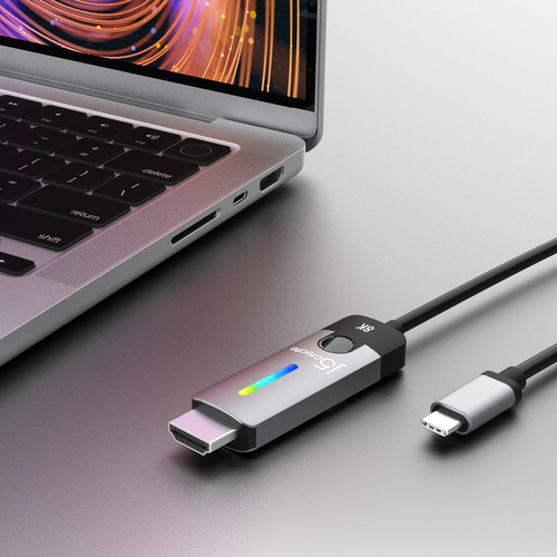 j5create JCC157-N USB-C® to HDMI™ 2.1 8K Cable. Cable length: 1.79 m, Connector 1: USB Type-C, Connector 2: HDMI. Weight: 