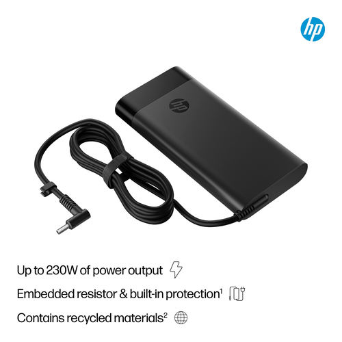 HP Smart 230 W AC Adapter - Universal Adapter - For Notebook, Mobile Workstation - 1 m Cable - 19.5 V DC Output
