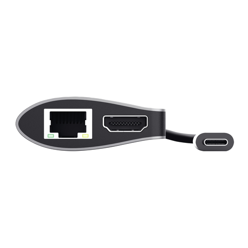 Trust Dalyx USB-Typ C Docking Station für Monitor, Tablet, Notebook - 100 W - 2 x USB-Anschlüsse - USB Typ C - Netzwerk (R
