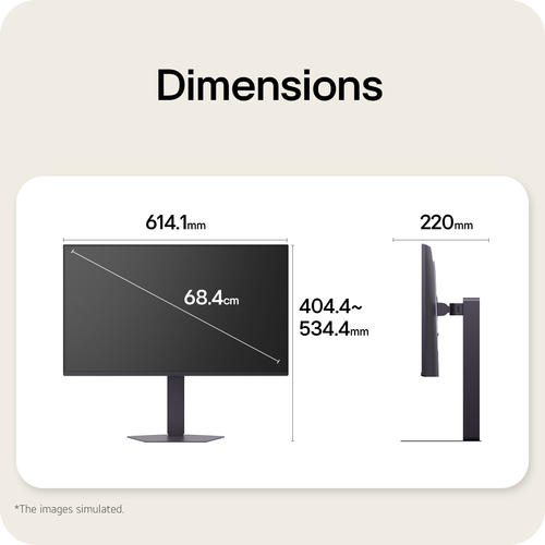 LG ELECTRONICS. Display diagonal: 68.6 cm (27"), Display resolution: 1920 x 1080 pixels, HD type: Full HD, Display technol