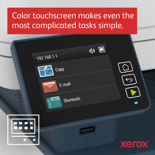 Xerox B235 A4 34ppm Wireless Duplex Copy/Print/Scan/Fax PS3 PCL5e/6 ADF 2 Trays Total 251 Sheets. Print technology: Laser,
