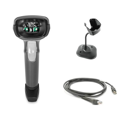 Zebra DS2208-SR BLACK (WITH STAND) USB KIT: DS2208-SR00007ZZWW SCANNER, CBA-U21-S07ZBR SHIELDED USB CABLE, 20-71043-04R STAND