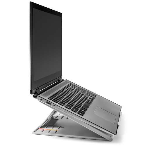 Kensington SmartFit Height Adjustable Notebook Stand - Up to 17"" (43.18 cm) Screen Support - Grey - For Notebook, Home - 