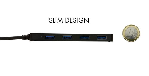 I-TEC SLIM PASSIVE HUB 4P BLACK USB 3.0 NO PS WIN AND MAC OS