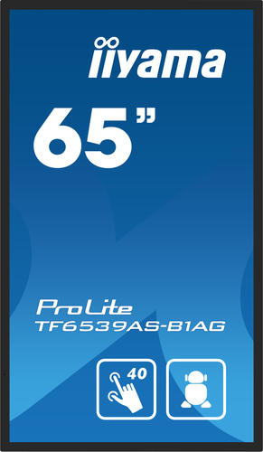 iiyama TF6539AS-B1AG. Produktdesign: Kiosk-Design. Bildschirmdiagonale: 163,8 cm (64.5"), Bildschirmtechnologie: LED, Disp