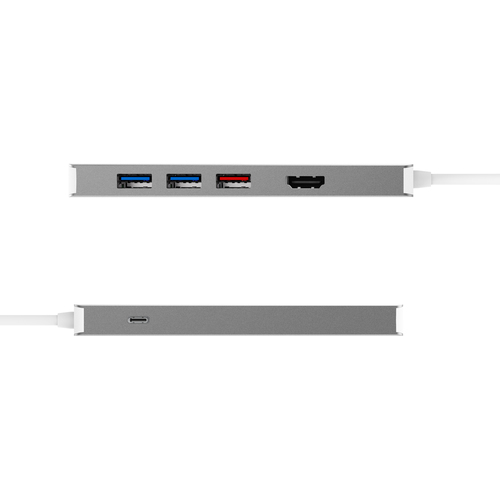 j5create JCD375 6 Port(s) USB Type C Docking Station for Notebook, MacBook - Charging Capability - Silver, White - 1 Displ