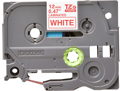 Brother P-touch TZE232 Label Tape - 12.70 mm Width - Rectangle - White - Laminated - 1 Each
