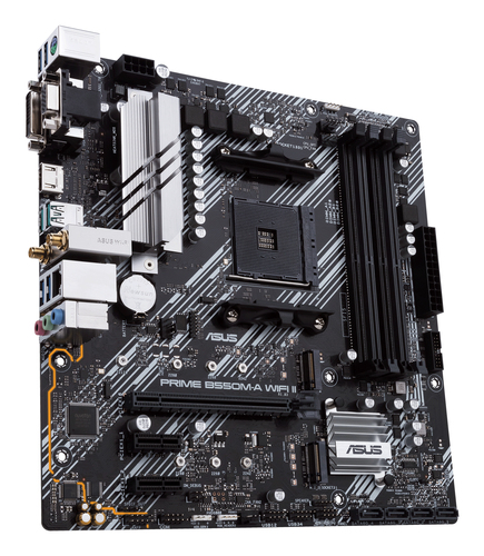 ASUS PRIME B550M-A WIFI II. Fabricant de processeur: AMD, Socket de processeur (réceptable de processeur): Emplacement AM4