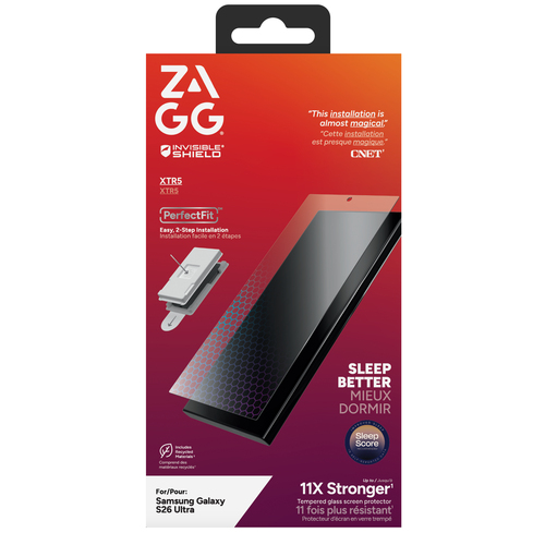 InvisibleShield Glass XTR5 For Galaxy S26 Ultra. Brand compatibility: Samsung, Compatibility: Galaxy S26 Ultra, Protection
