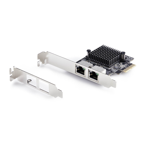 StarTech.com 5Gigabit Ethernet Card for Desktop, Server - Black - TAA Compliant - PCI Express - Full-Height Low-Profile Br