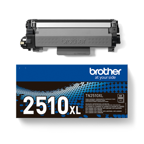 Brother TN2510XL - Cartouche de toner haute capacité originale - Noir. Rendement par page de toner noir: 3000 pages, Coule