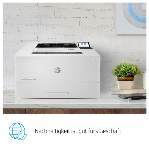 HP LaserJet Enterprise M406dn - Desktop Kabel Laserdrucker - Monochrom - 40 ppm Monodruck - 1200 x 1200 dpi Druckauflösung