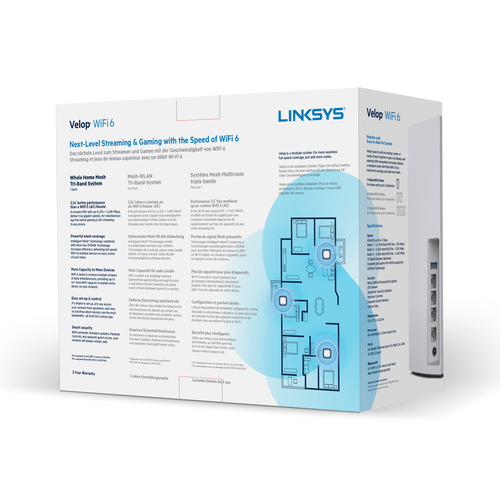 Linksys Velop MX4200 Wi-Fi 6 IEEE 802.11ax Ethernet Wireless Router - 2.40 GHz ISM Band - 5 GHz UNII Band - 525 MB/s Wirel
