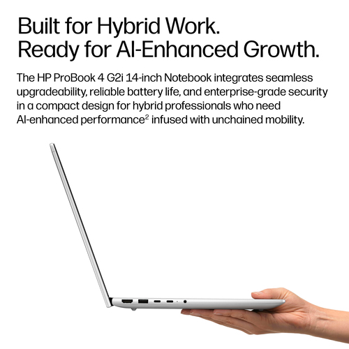 HP ProBook 4 G2i 35.6 cm (14") Notebook - WUXGA - Intel Core 5 Series 3 320 - 32 GB - 512 GB SSD - Pike Silver Aluminum - 